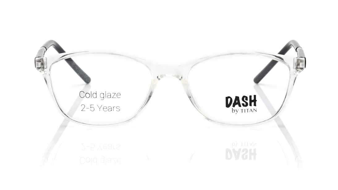 Image 1 of Crystal Rectangle Eyeglasses for Men and Women from Dash Available at Titan Eye+