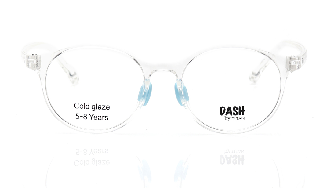 Image 1 of Crystal Round Eyeglasses for Men and Women from Dash Available at Titan Eye+