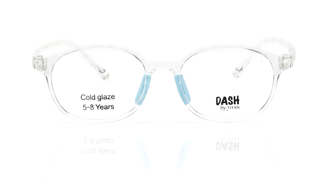 Image 1 of Crystal Round Eyeglasses for Men and Women from Dash Available at Titan Eye+