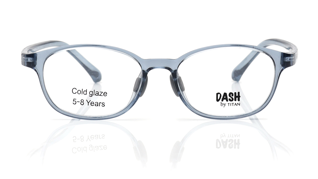 Image 1 of Grey Round Rimmed Eyeglasses for Kids from Dash Available at Titan Eye+