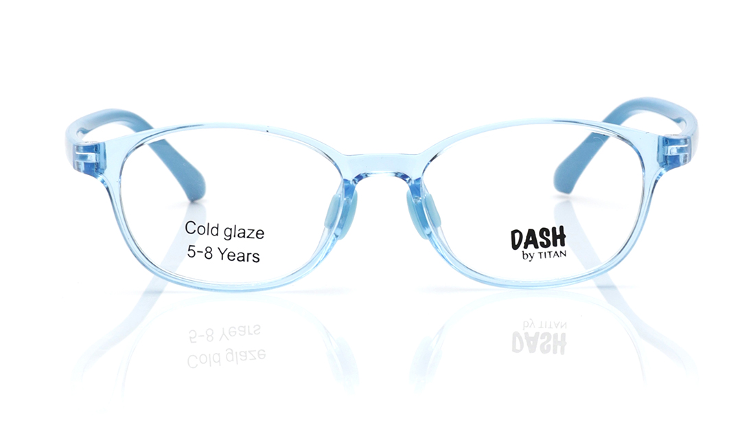 Image 1 of Blue Round Eyeglasses for Men and Women from Dash Available at Titan Eye+