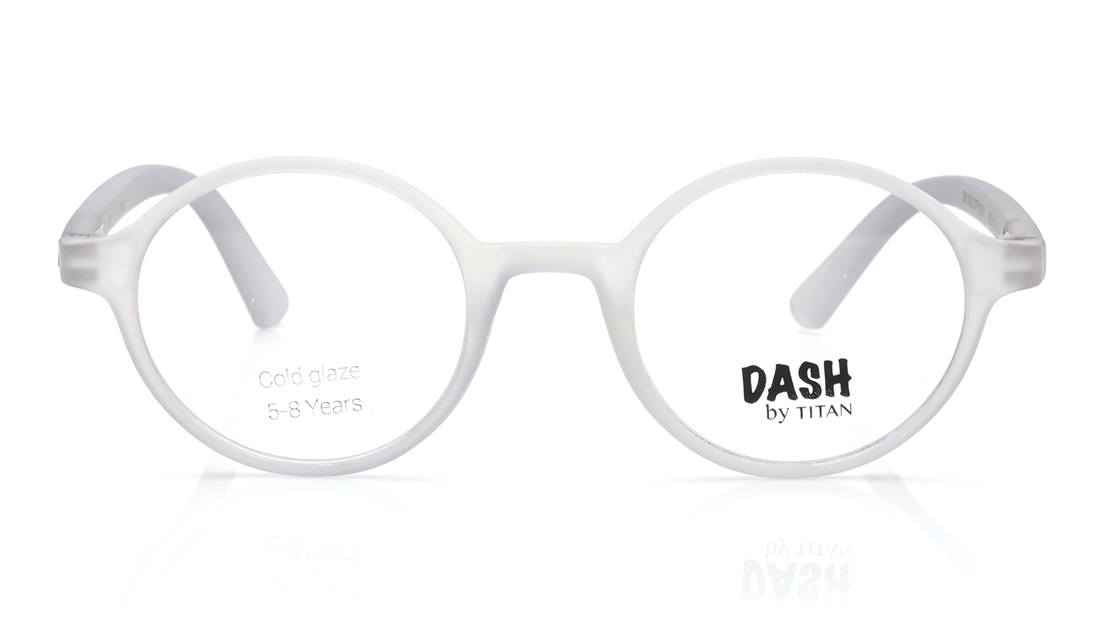 Image 1 of Grey Round Eyeglasses for Kids from Dash Available at Titan Eye+