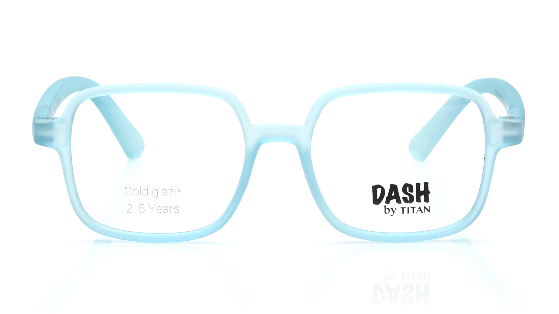Image 1 of Blue Geometric Eyeglasses for Kids from Dash Available at Titan Eye+