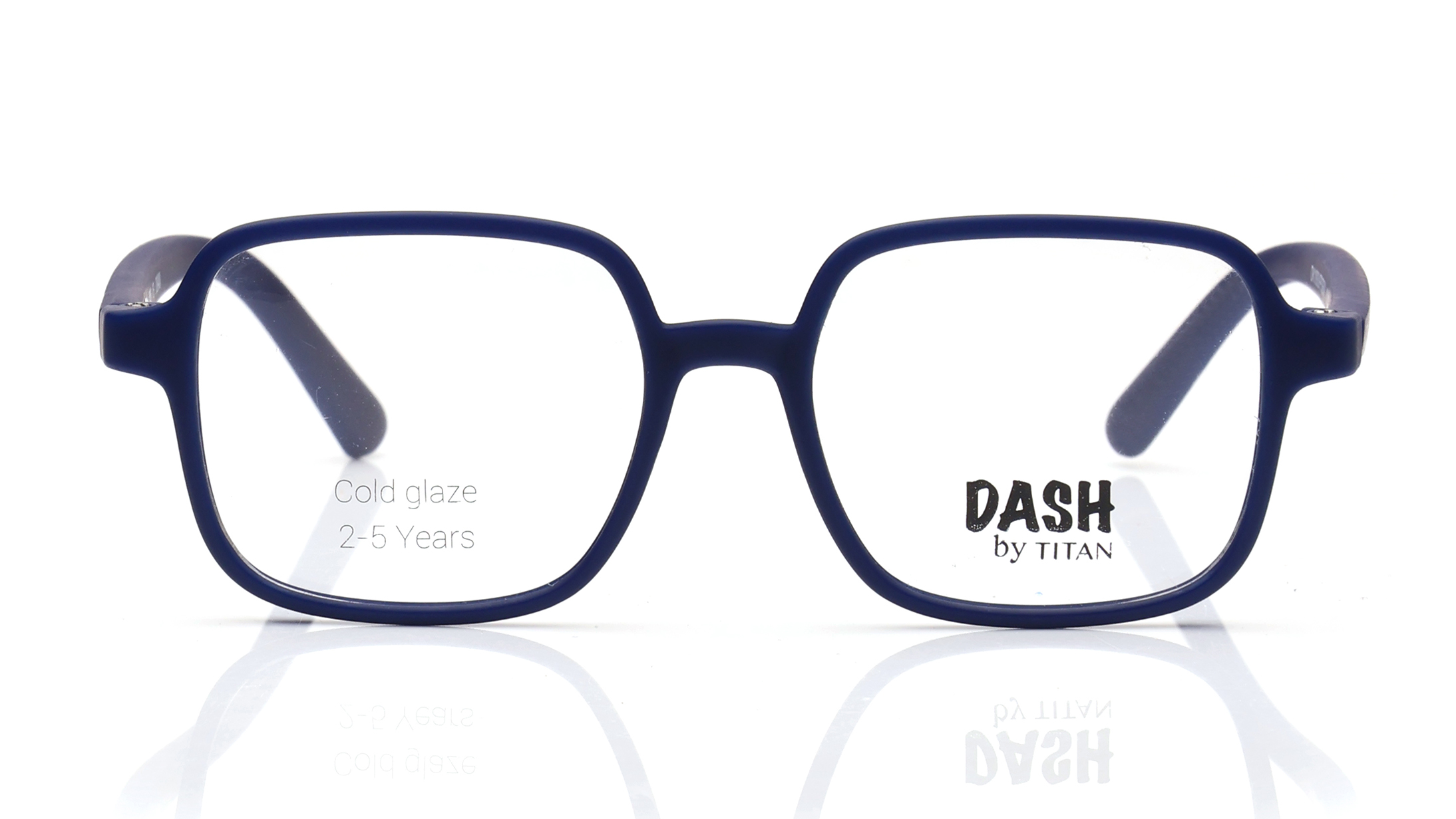 Image 1 of Blue Geometric Eyeglasses for Kids from Dash Available at Titan Eye+