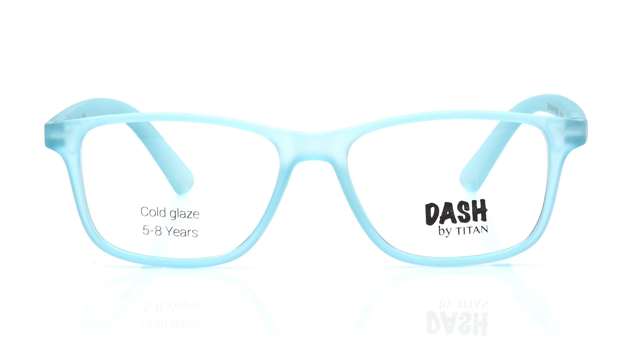 Image 1 of Blue Square Eyeglasses for Kids from Dash Available at Titan Eye+