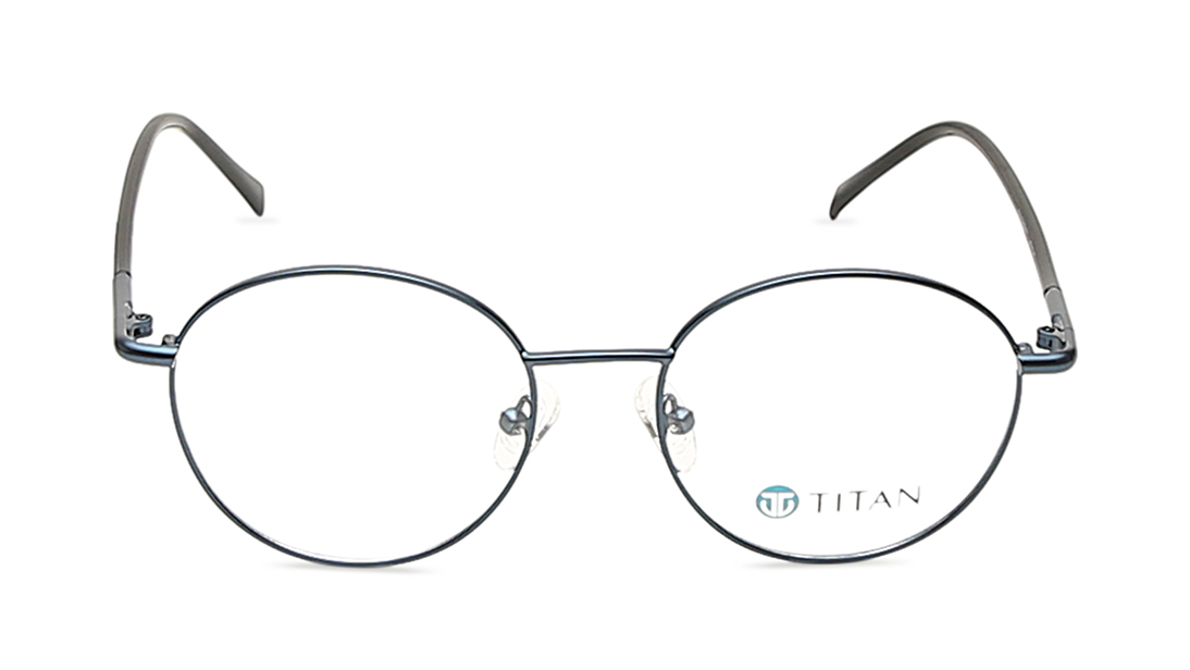Image 1 of Blue Round Rimmed Eyeglasses for Men from Fastrack Available at Titan Eye+