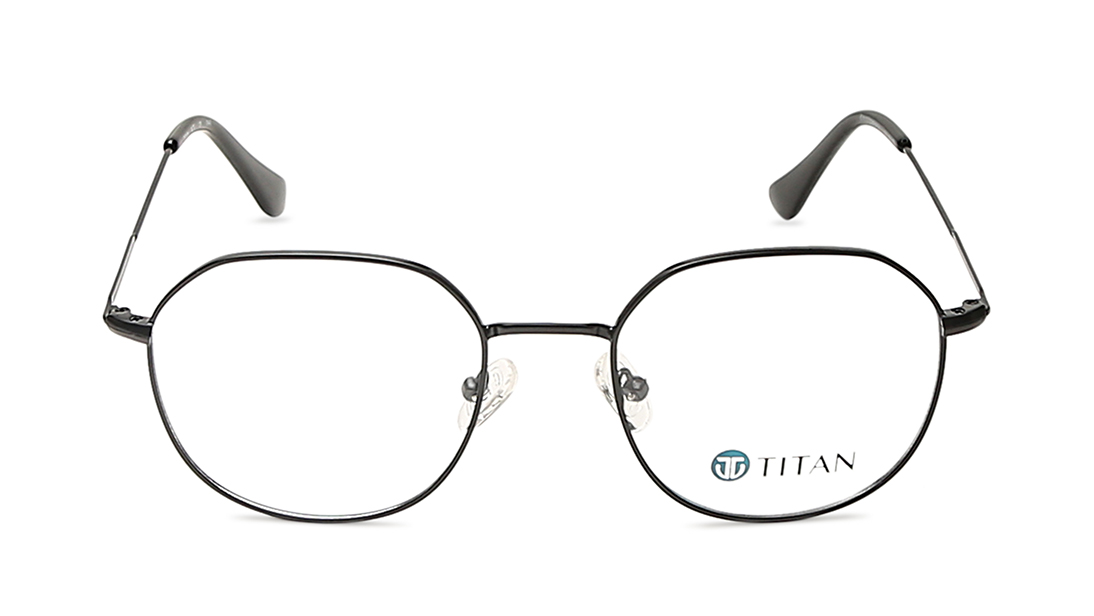 Image 1 of Black Square Eyeglasses for Men from Ace by Titan Available at Titan Eye+