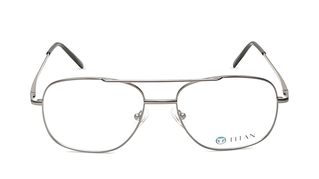 Image 1 of Silver Square Rimmed Eyeglasses(EW1073MFM2V) from Fastrack Available at Titan Eye+