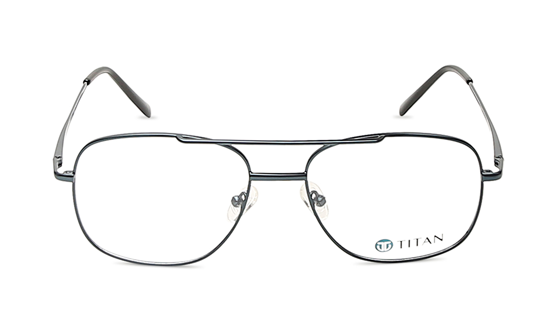 Image 1 of Black Square Eyeglasses for Men from Ace by Titan Available at Titan Eye+