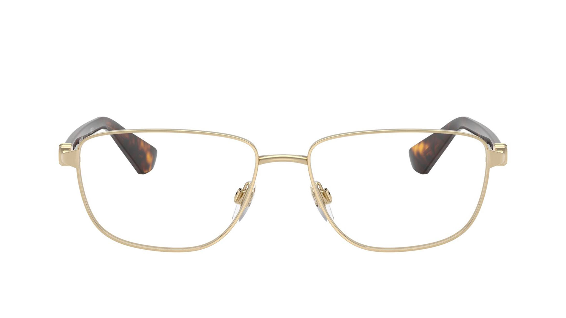 Image 1 of Gold Rectangle Eyeglasses for Men from Burberry Available at Titan Eye+