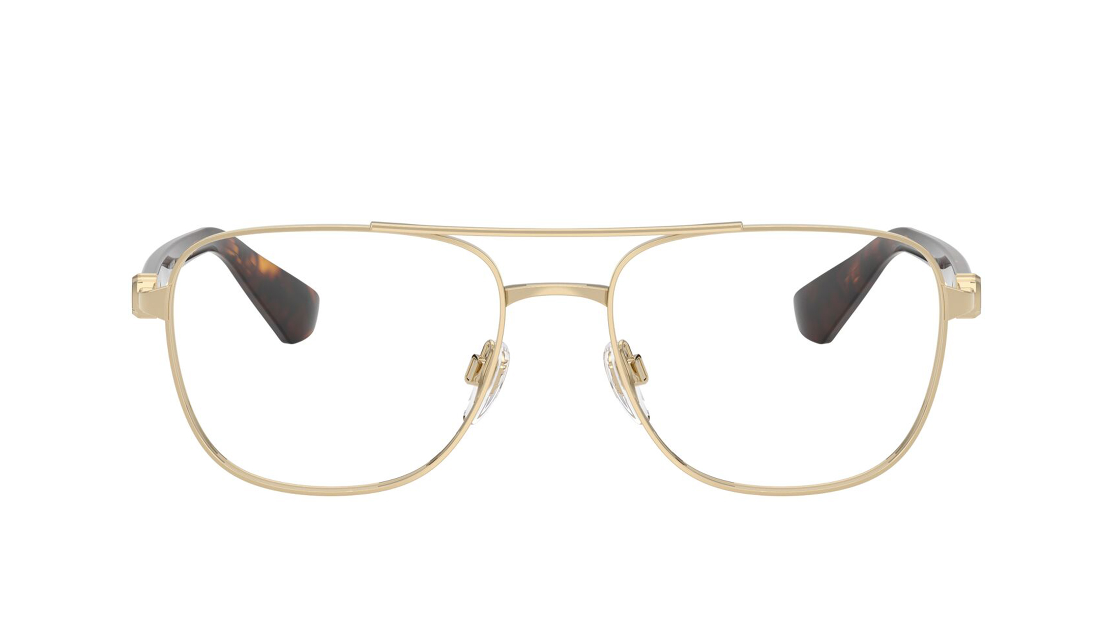 Image 1 of Gold Aviator Eyeglasses for Men from Burberry Available at Titan Eye+