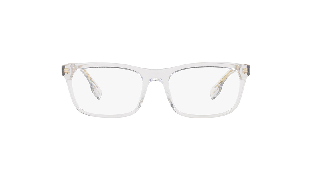 Image 1 of White Rectangle Rimmed Eyeglasses for Men from Burberry Available at Titan Eye+
