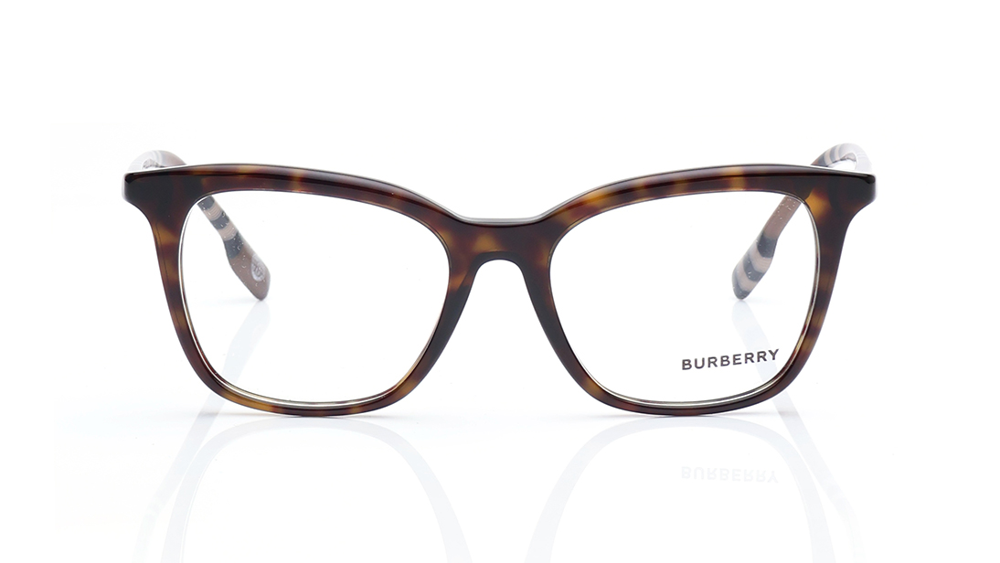 Image 1 of Havana Phantos Semi-Rimmed Eyeglasses for Women from Burberry Available at Titan Eye+
