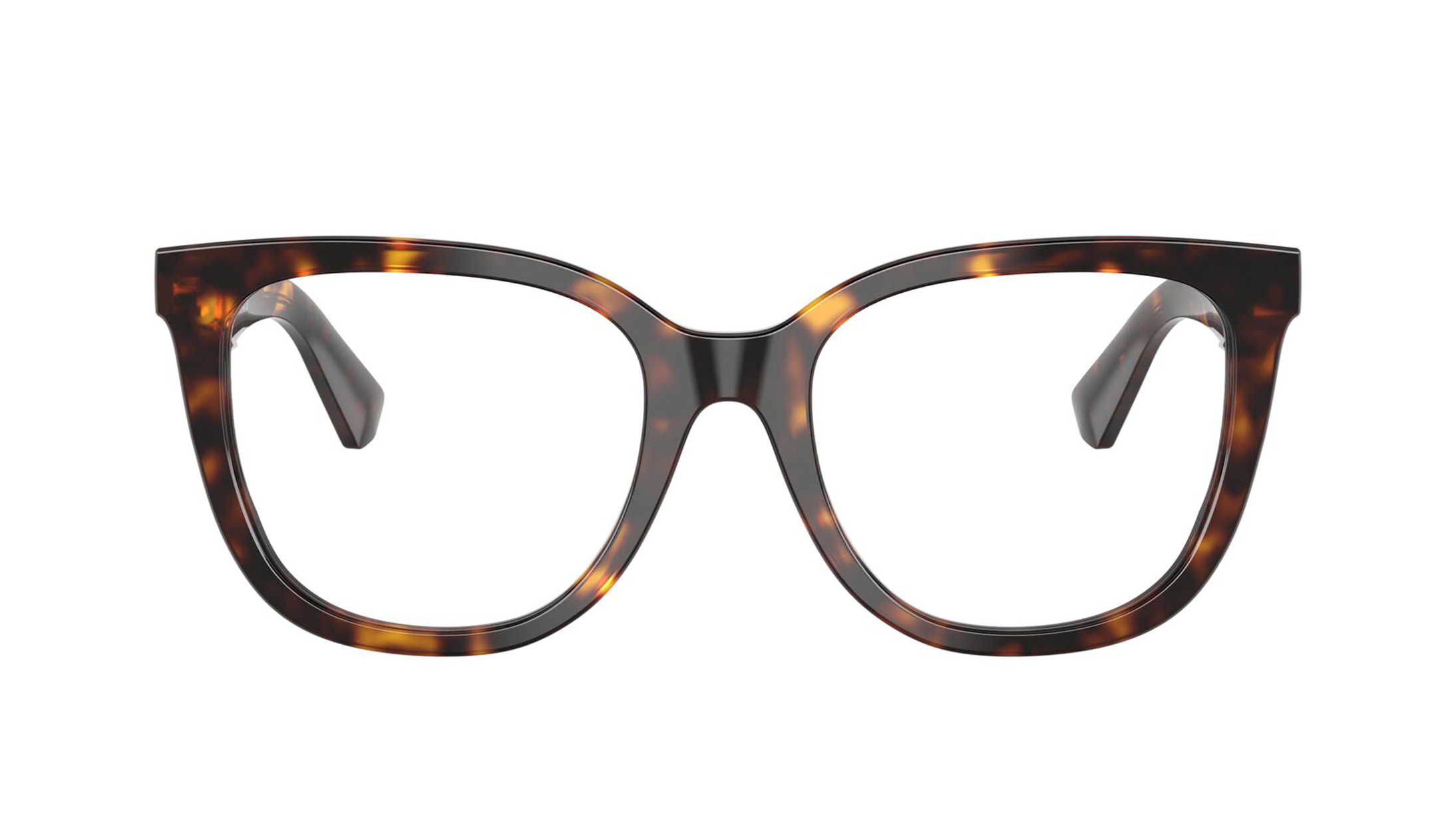 Image 1 of Havana Square Rimmed Eyeglasses for Women from Burberry Available at Titan Eye+