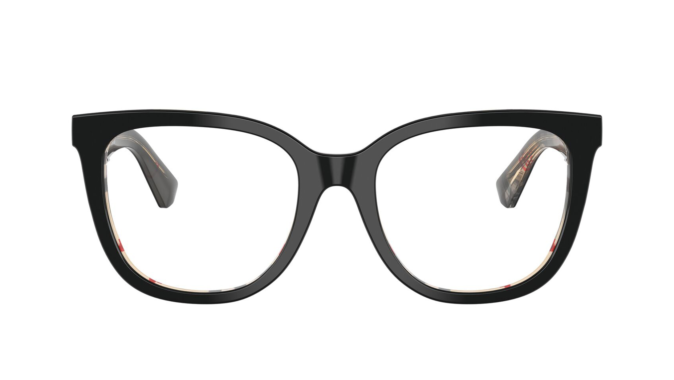 Image 1 of Black Square Rimmed Eyeglasses for Women from Burberry Available at Titan Eye+