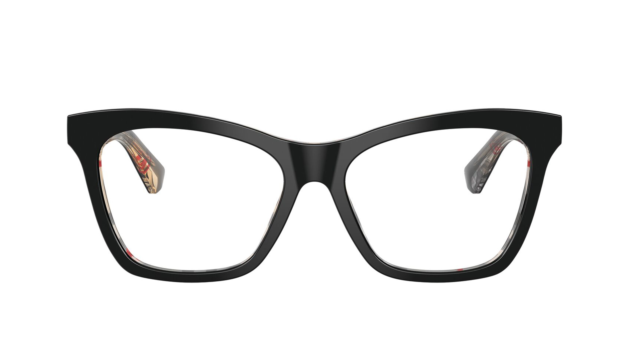 Image 1 of Black Cateye Rimmed Eyeglasses for Women from Burberry Available at Titan Eye+