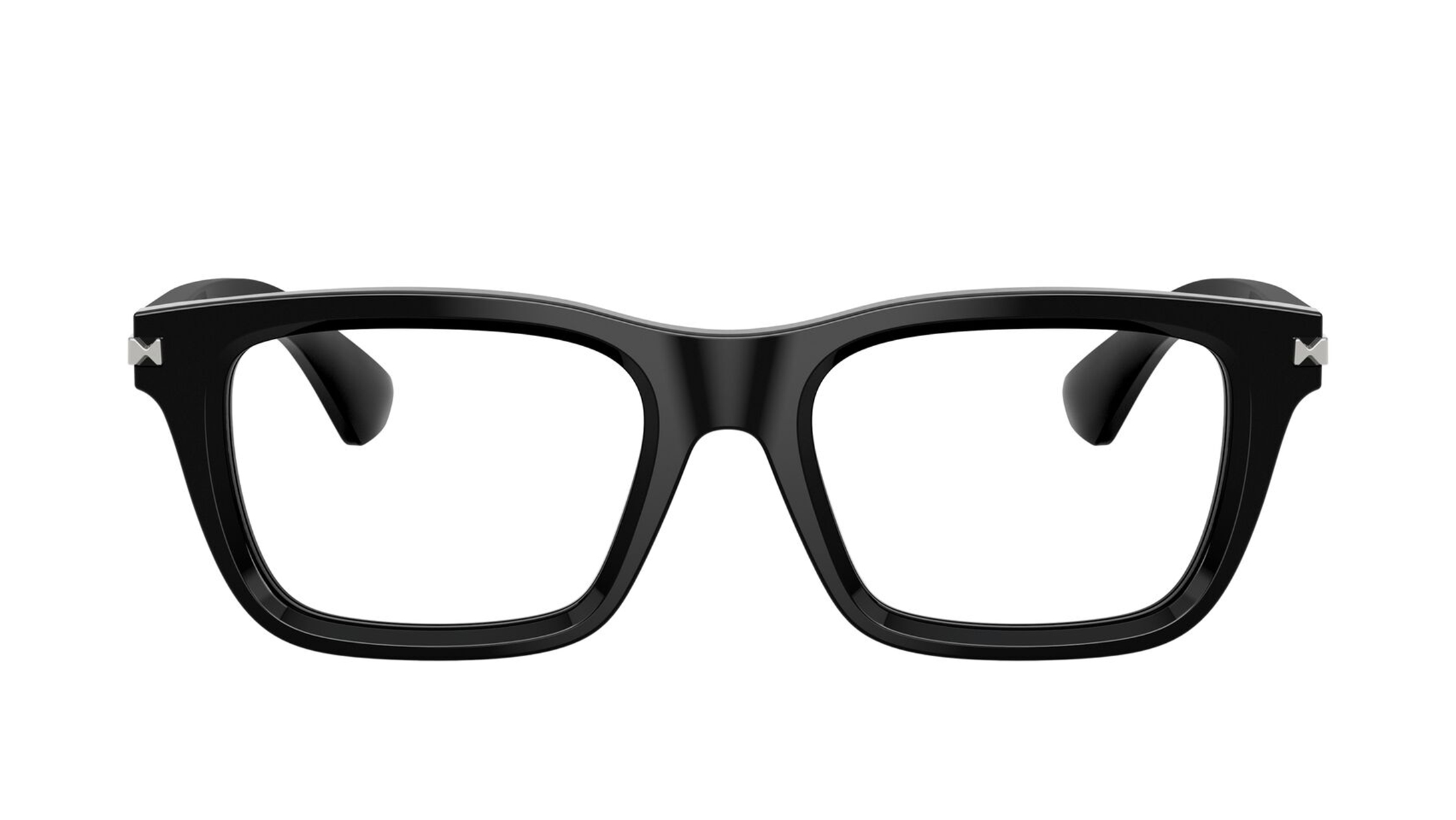 Image 1 of Black Rectangle Eyeglasses for Men from Burberry Available at Titan Eye+