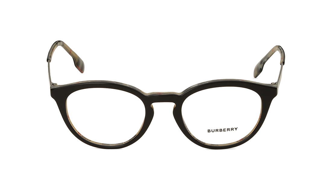 Image 1 of Black Phantos Eyeglasses for Men from Burberry Available at Titan Eye+