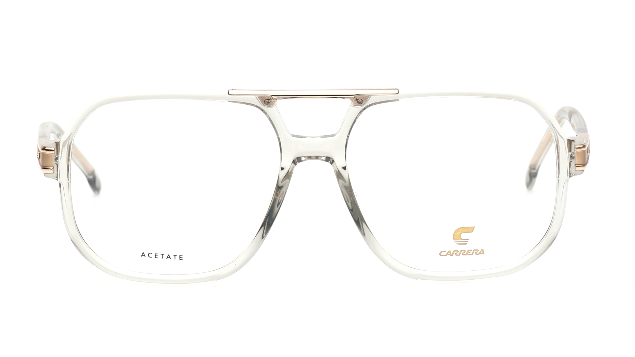 Image 1 of Brown Rectangle Eyeglasses for Men from Carrera Available at Titan Eye+