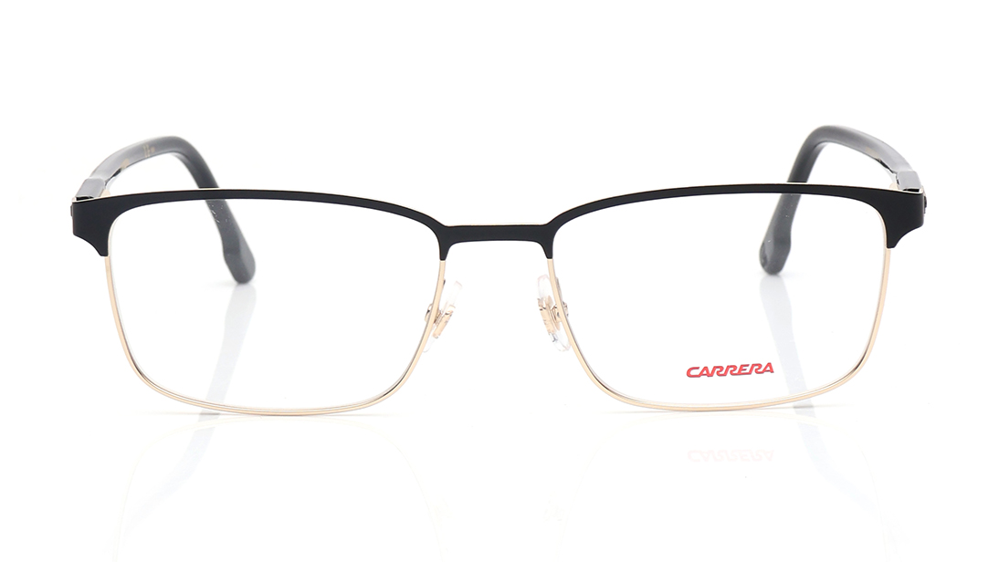 Image 1 of Black Navigator Eyeglasses for Men from Carrera Available at Titan Eye+
