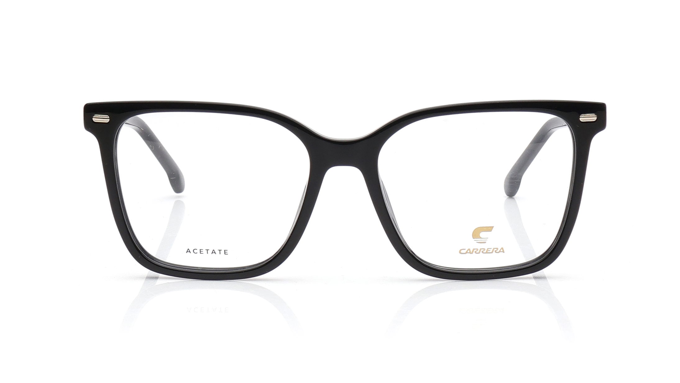 Image 1 of Black Rectangle Eyeglasses for Women from Carrera Available at Titan Eye+