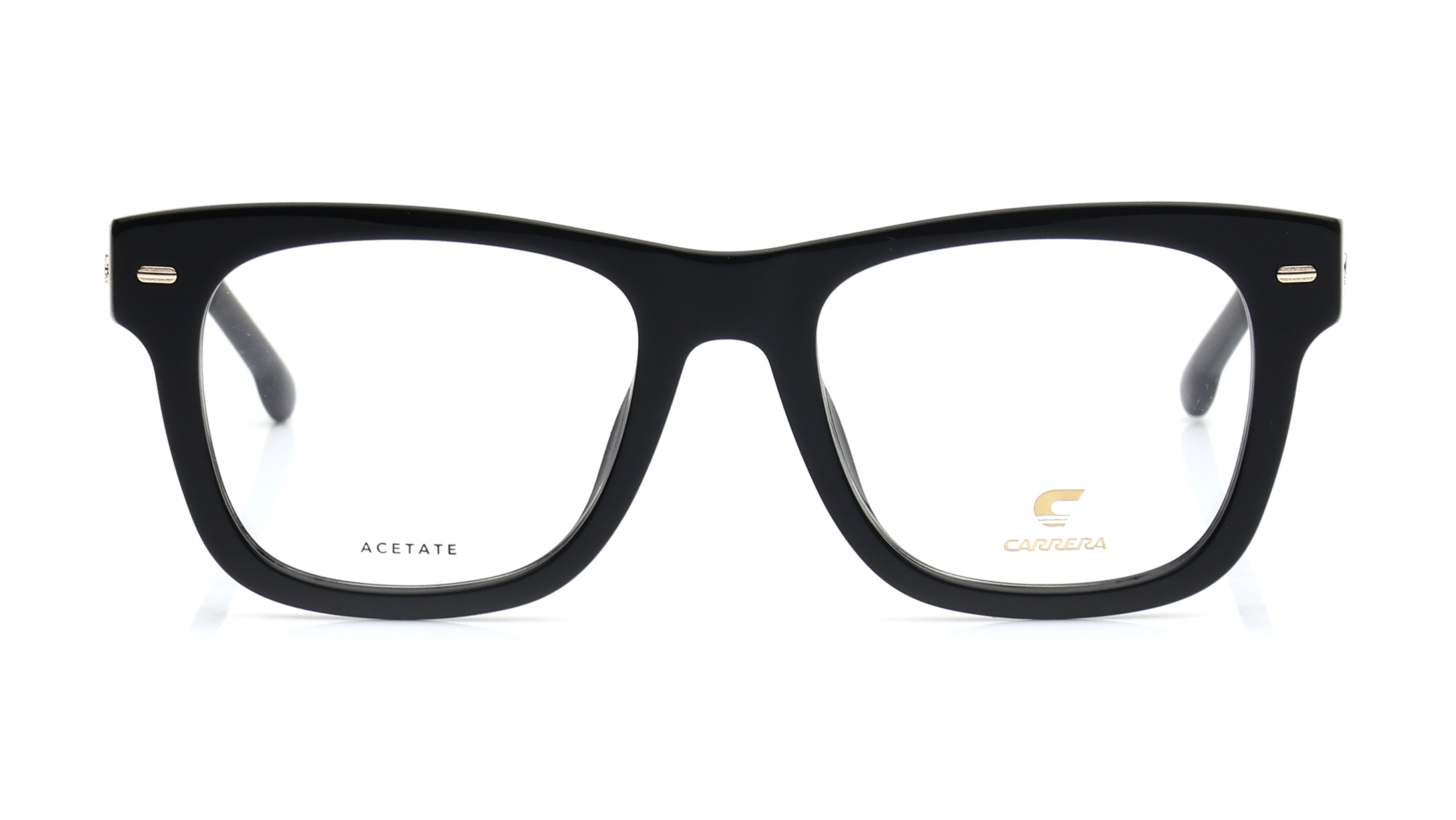 Image 1 of Rectangle Black Rimmed Eyeglasses for Women from Carrera Available at Titan Eye+