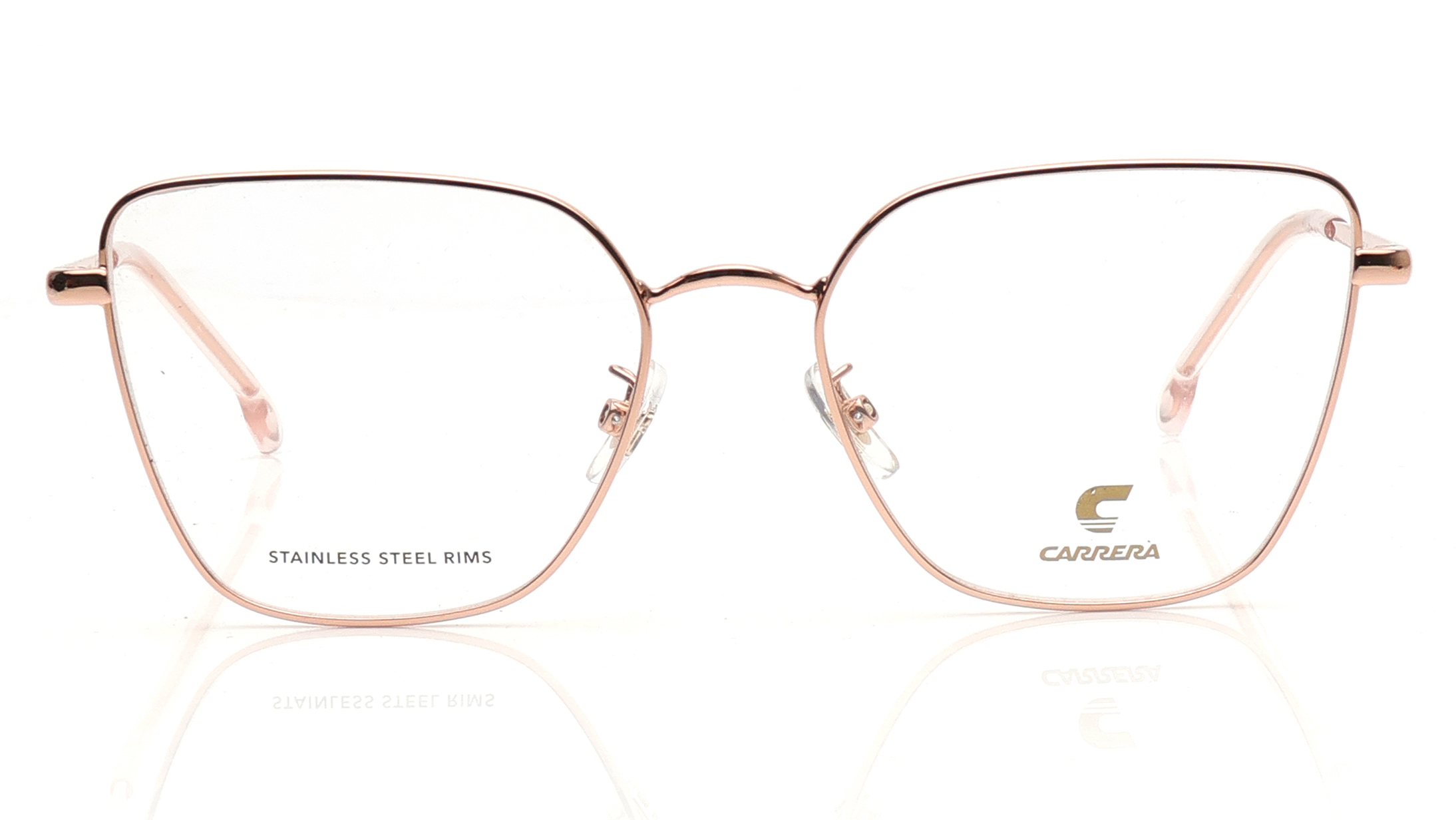 Image 1 of Rose Gold Butterfly Eyeglasses for Women from Carrera Available at Titan Eye+