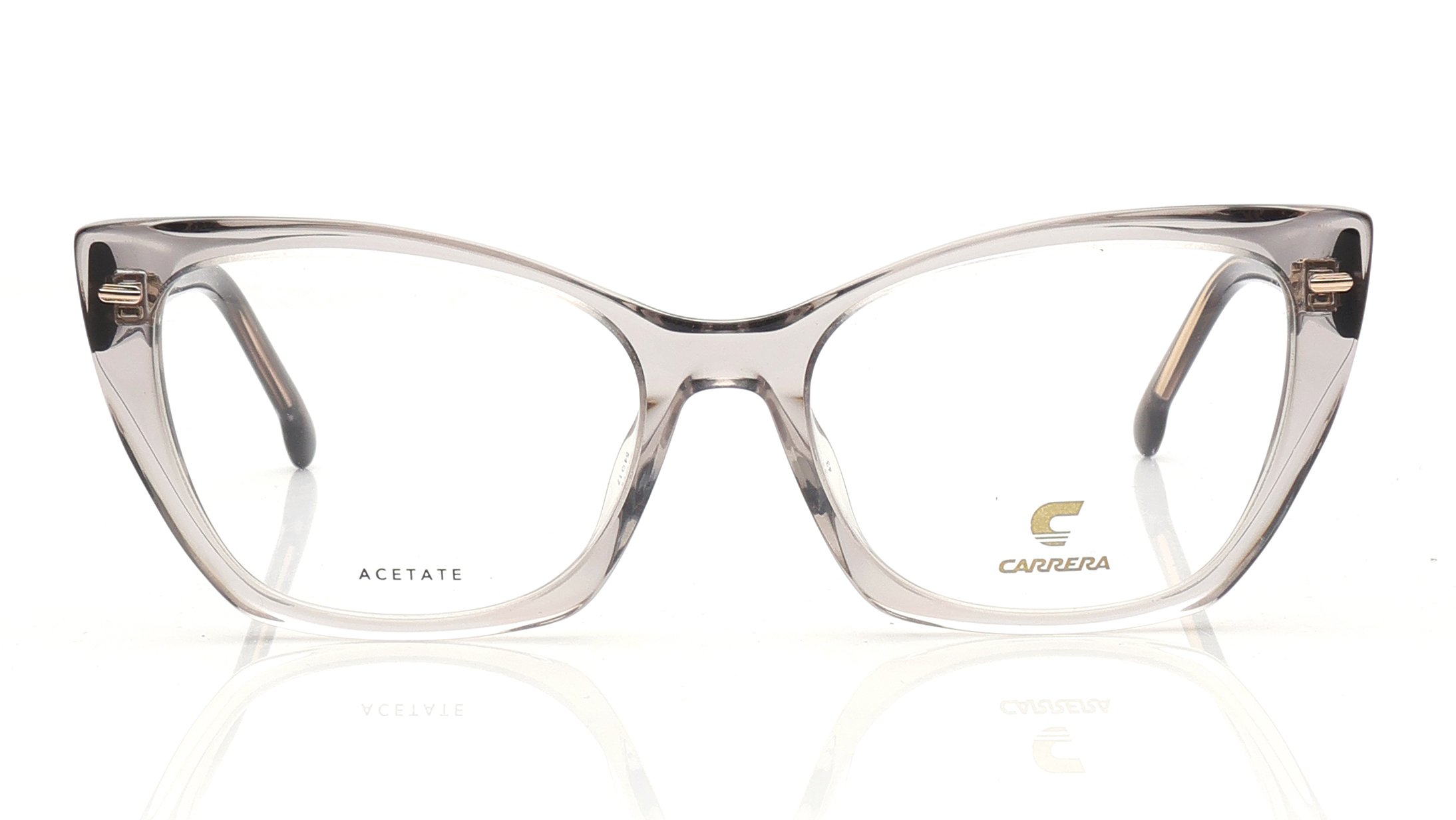 Image 1 of Grey Rectangle Eyeglasses for Women from Carrera Available at Titan Eye+