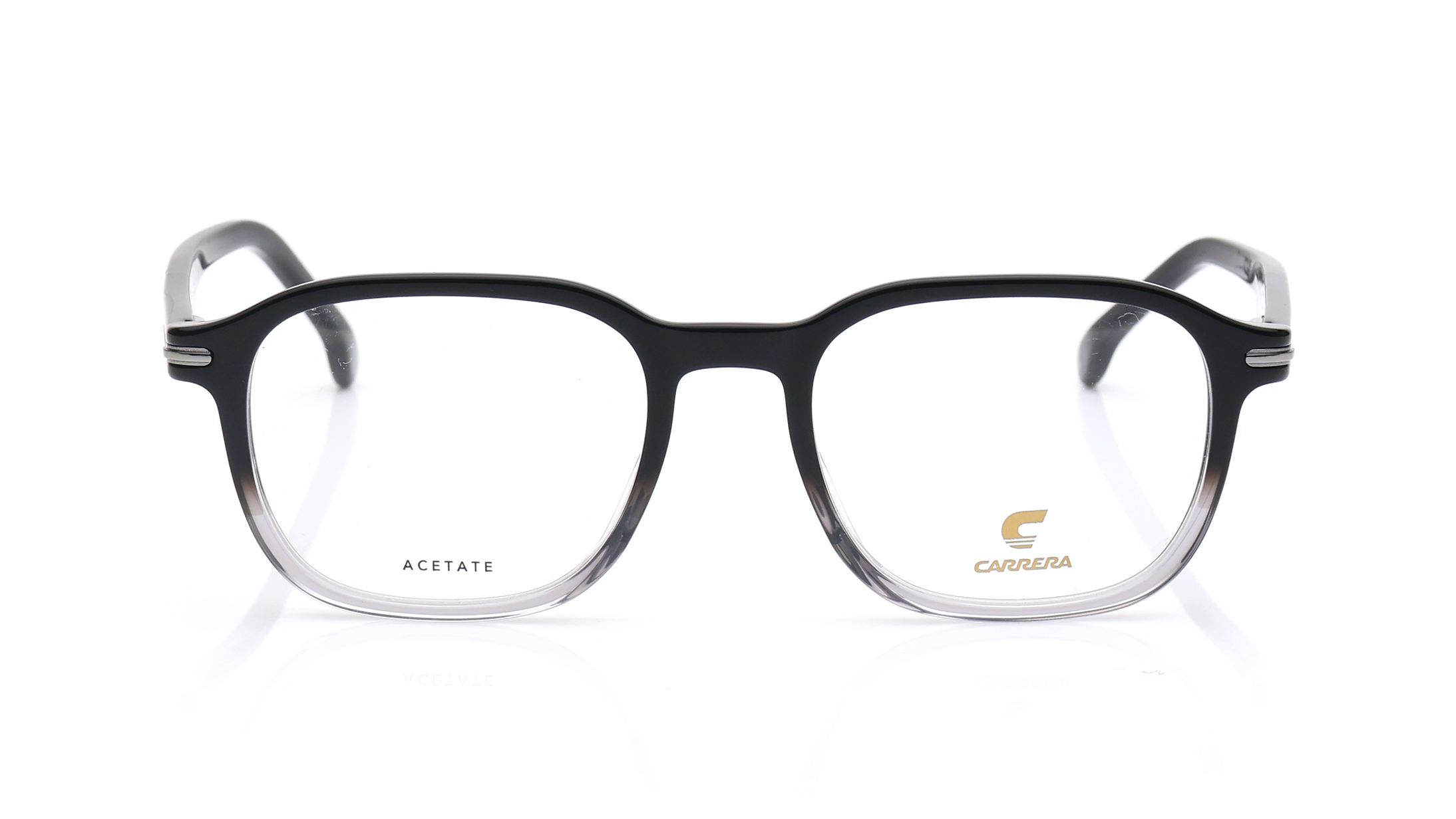 Image 1 of Black Rectangle Eyeglasses for Men from Carrera Available at Titan Eye+