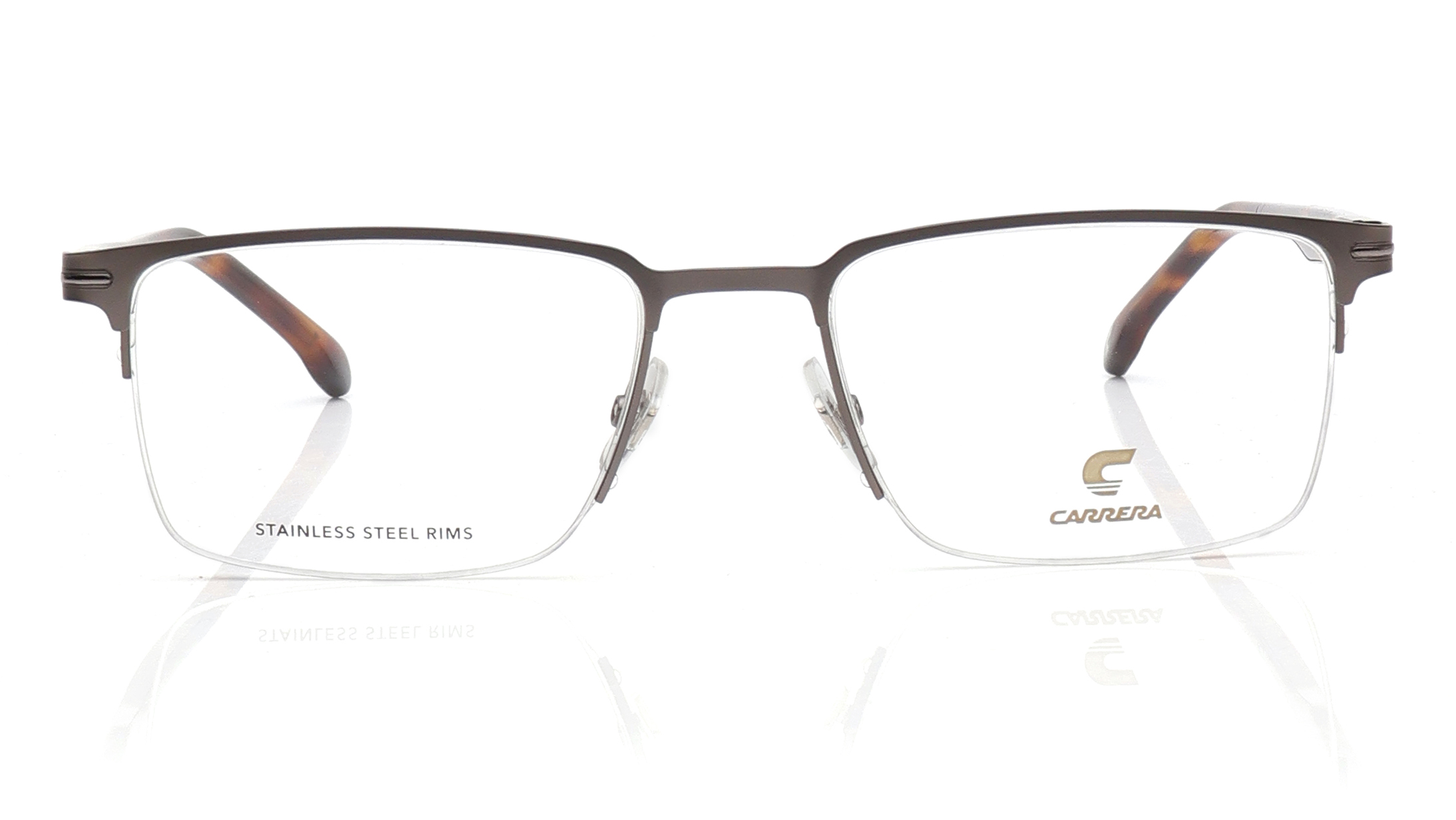 Image 1 of Grey Rectangle Eyeglasses for Men from Carrera Available at Titan Eye+