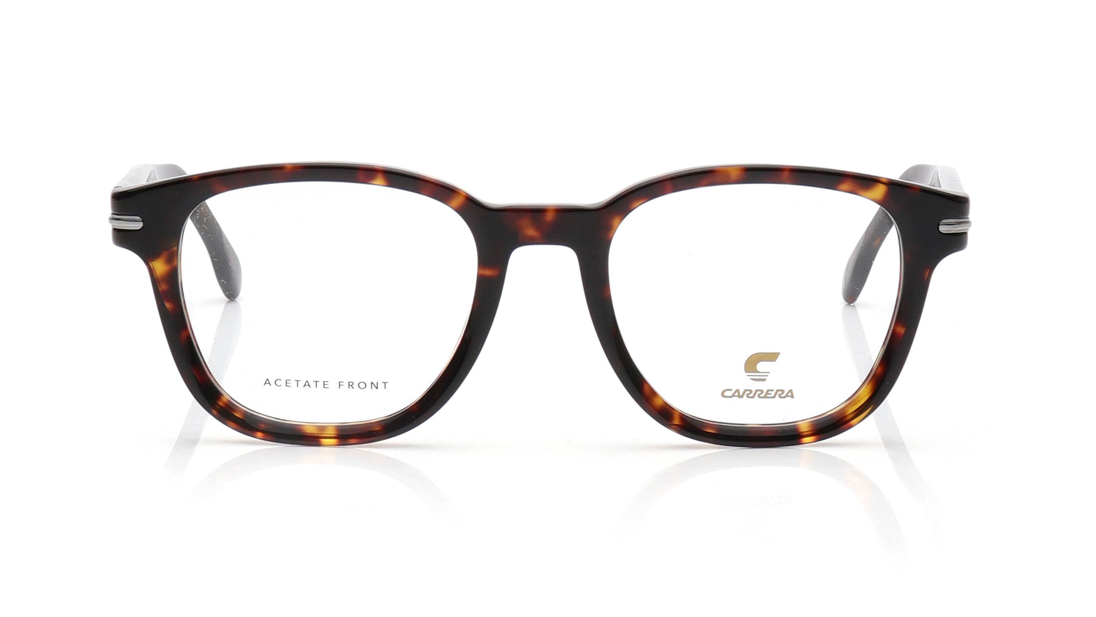 Image 1 of Brown Rectangle Eyeglasses for Men from Carrera Available at Titan Eye+