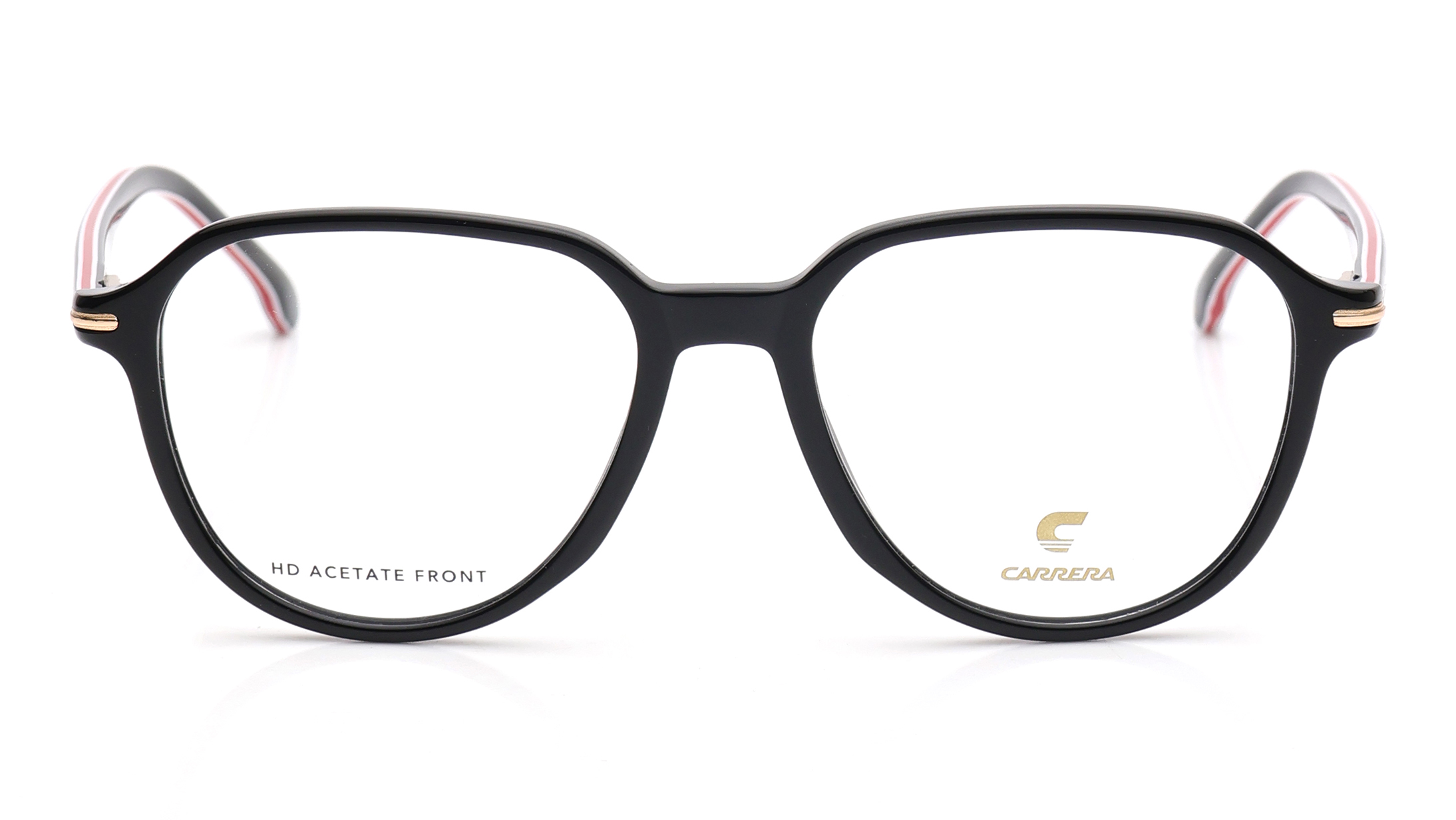Image 1 of Black Round Eyeglasses for Men from Carrera Available at Titan Eye+