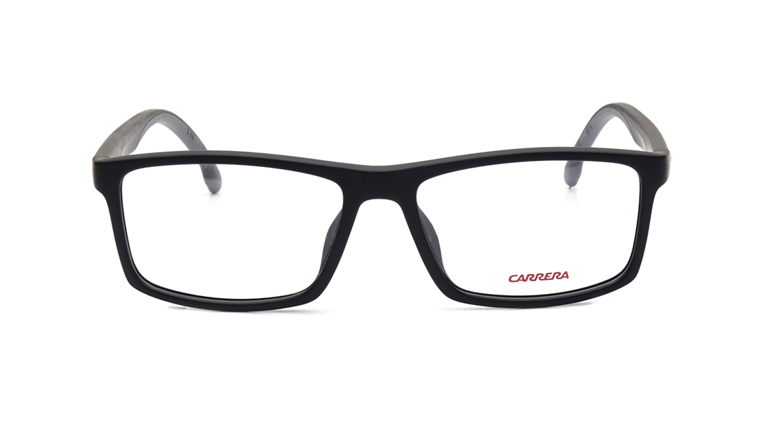 Image 1 of Black Rectangle Rimmed Eyeglasses for Men from Carrera Available at Titan Eye+