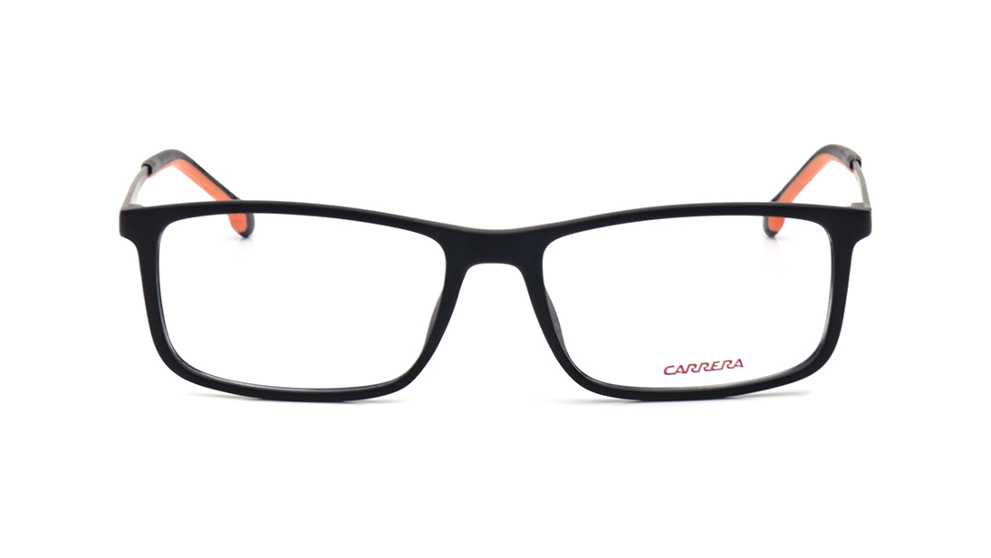 Image 1 of Black Rectangle Rimmed Eyeglasses for Men from Carrera Available at Titan Eye+