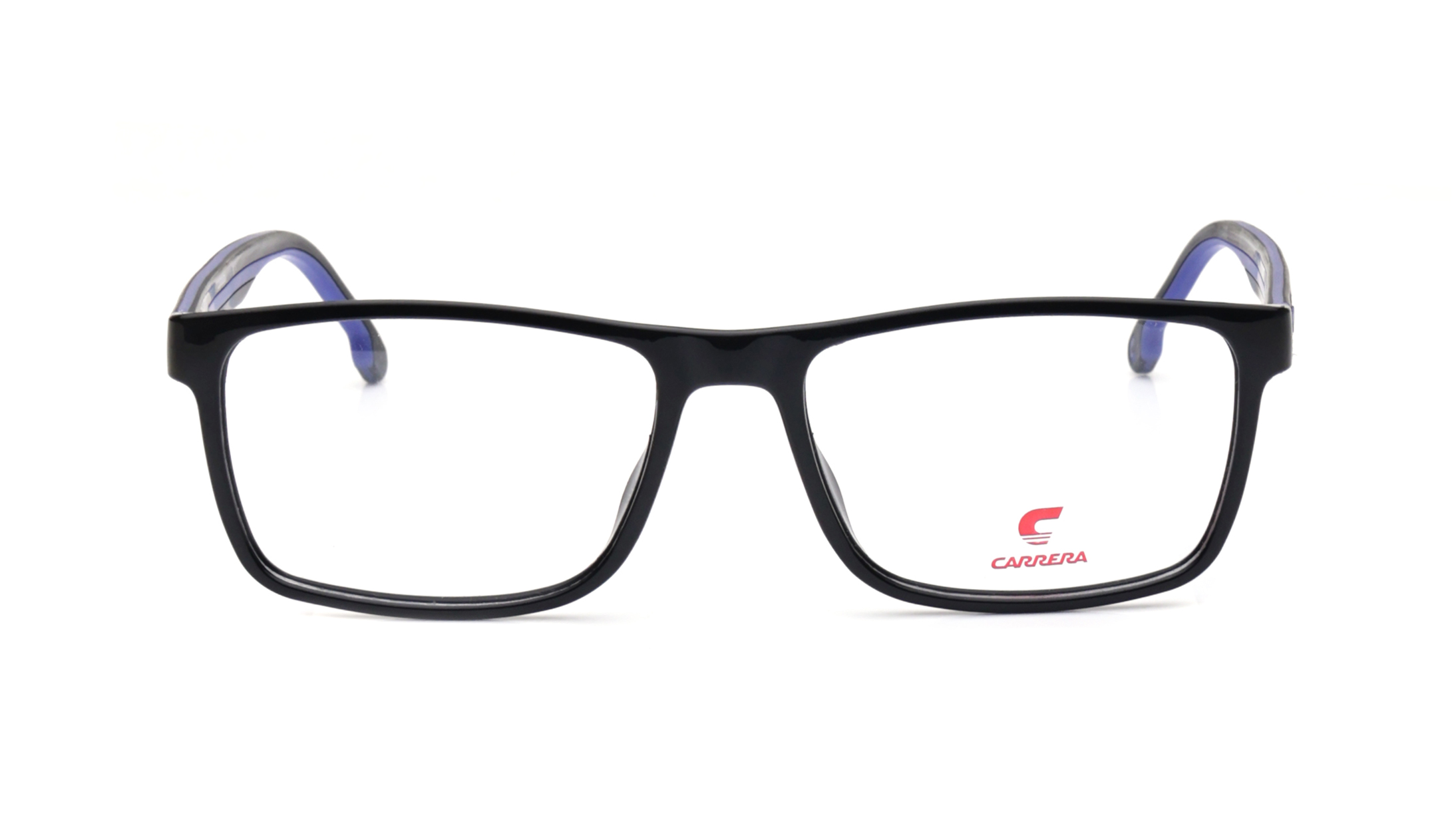 Image 1 of Black Rectangle Eyeglasses for Men from Carrera Available at Titan Eye+