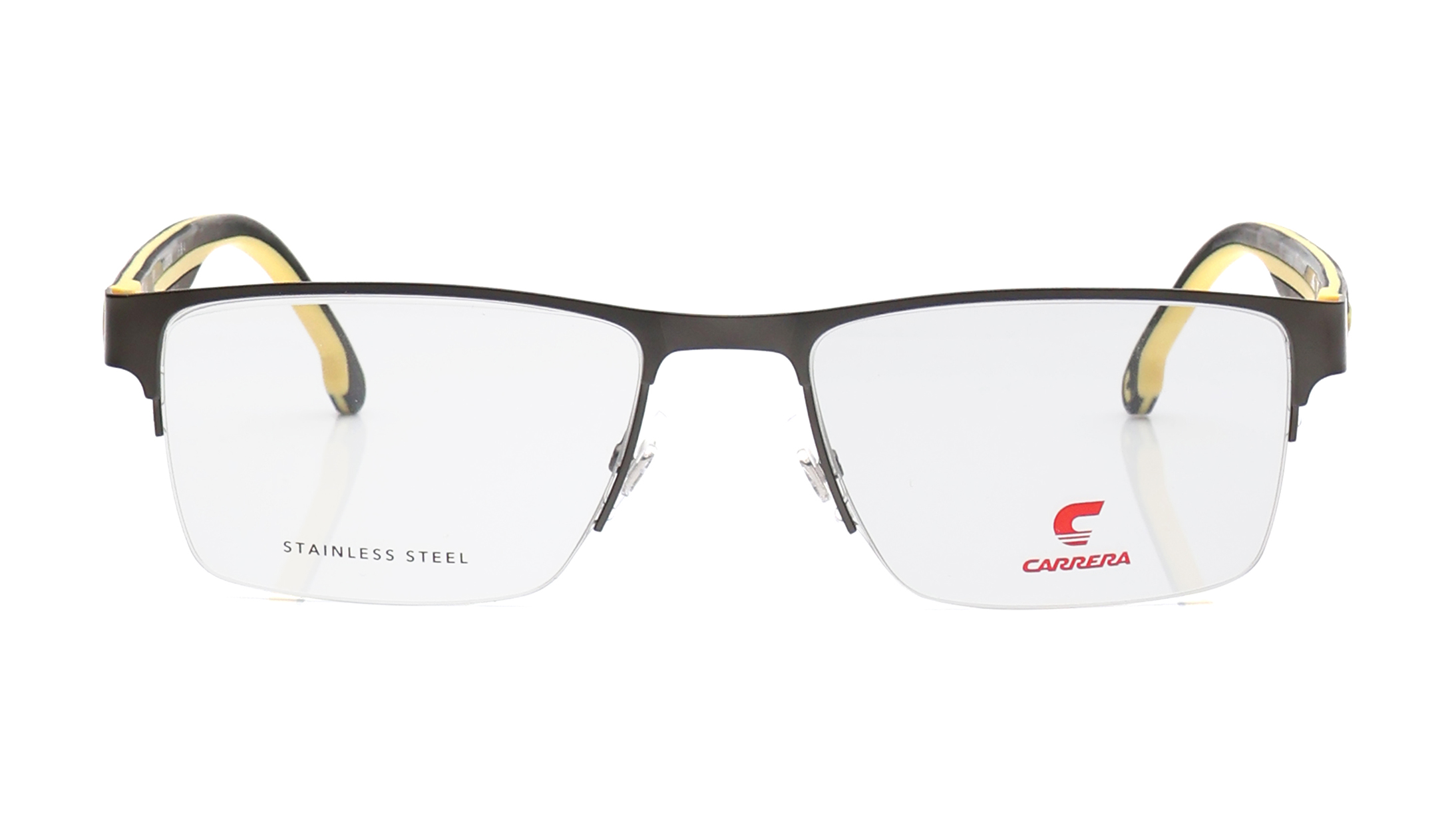 Image 1 of Yellow Rectangle Eyeglasses for Men from Carrera Available at Titan Eye+