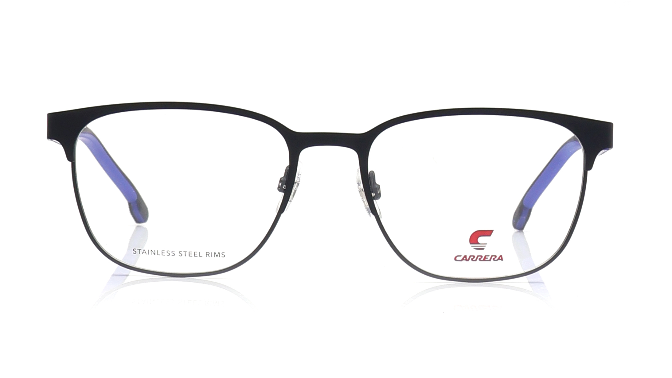 Image 1 of Blue Rectangle Eyeglasses for Men from Carrera Available at Titan Eye+