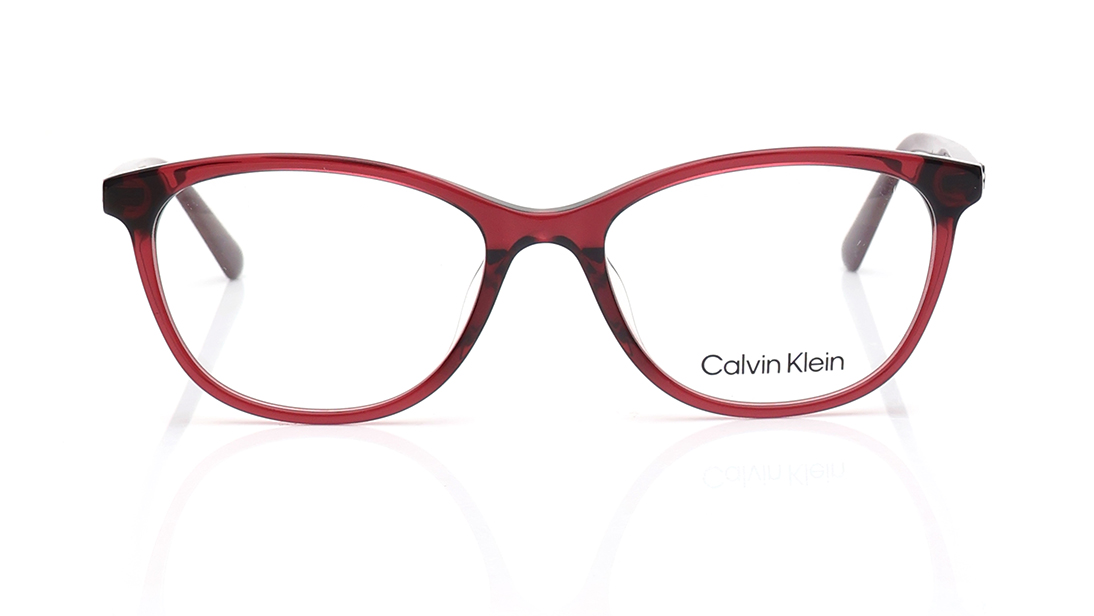 Image 1 of Red CatEye Eyeglasses for Women from Calvin Klein Available at Titan Eye+