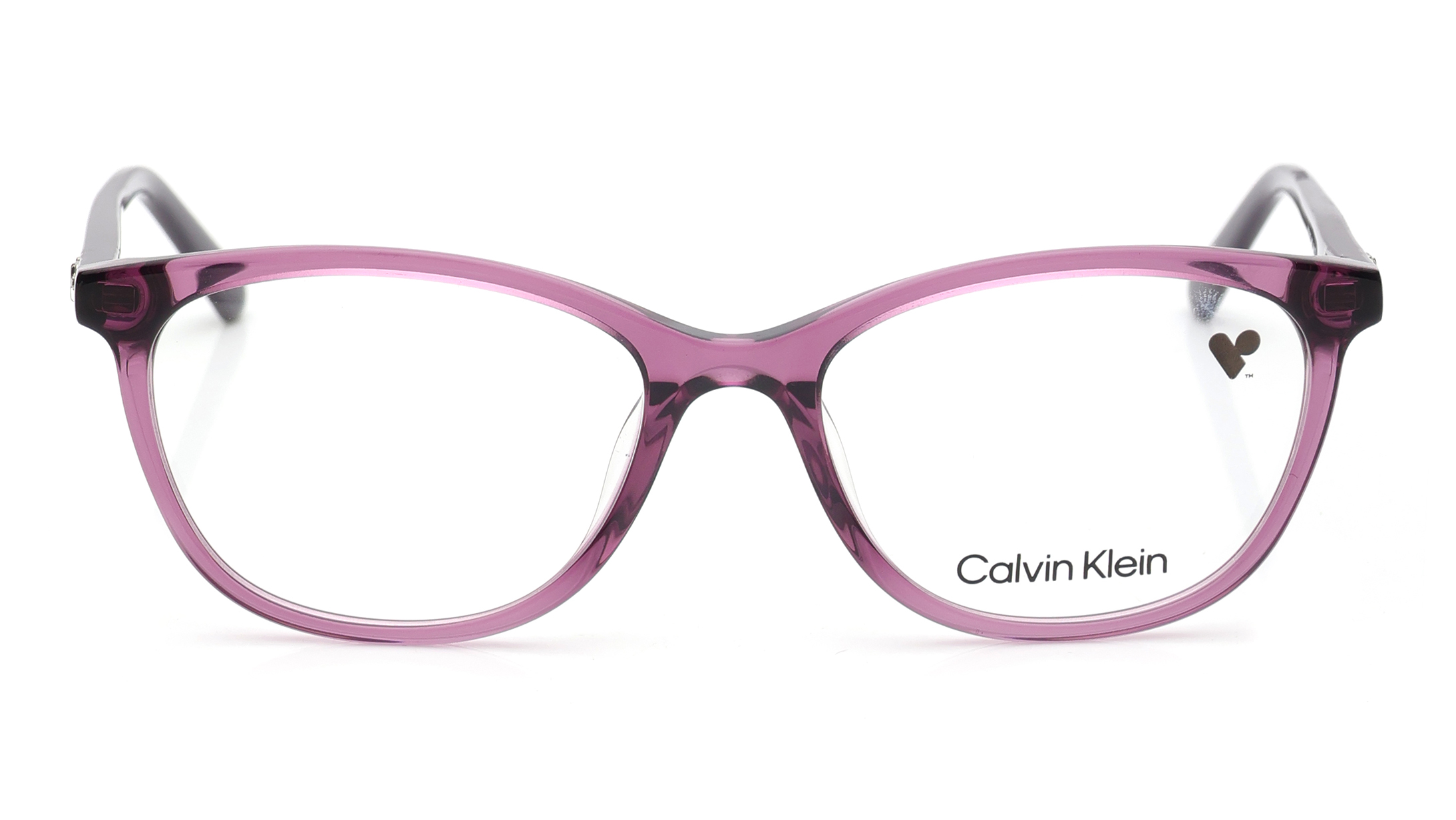 Image 1 of Purple Rectangle Eyeglasses for Women from Calvin Klein Available at Titan Eye+