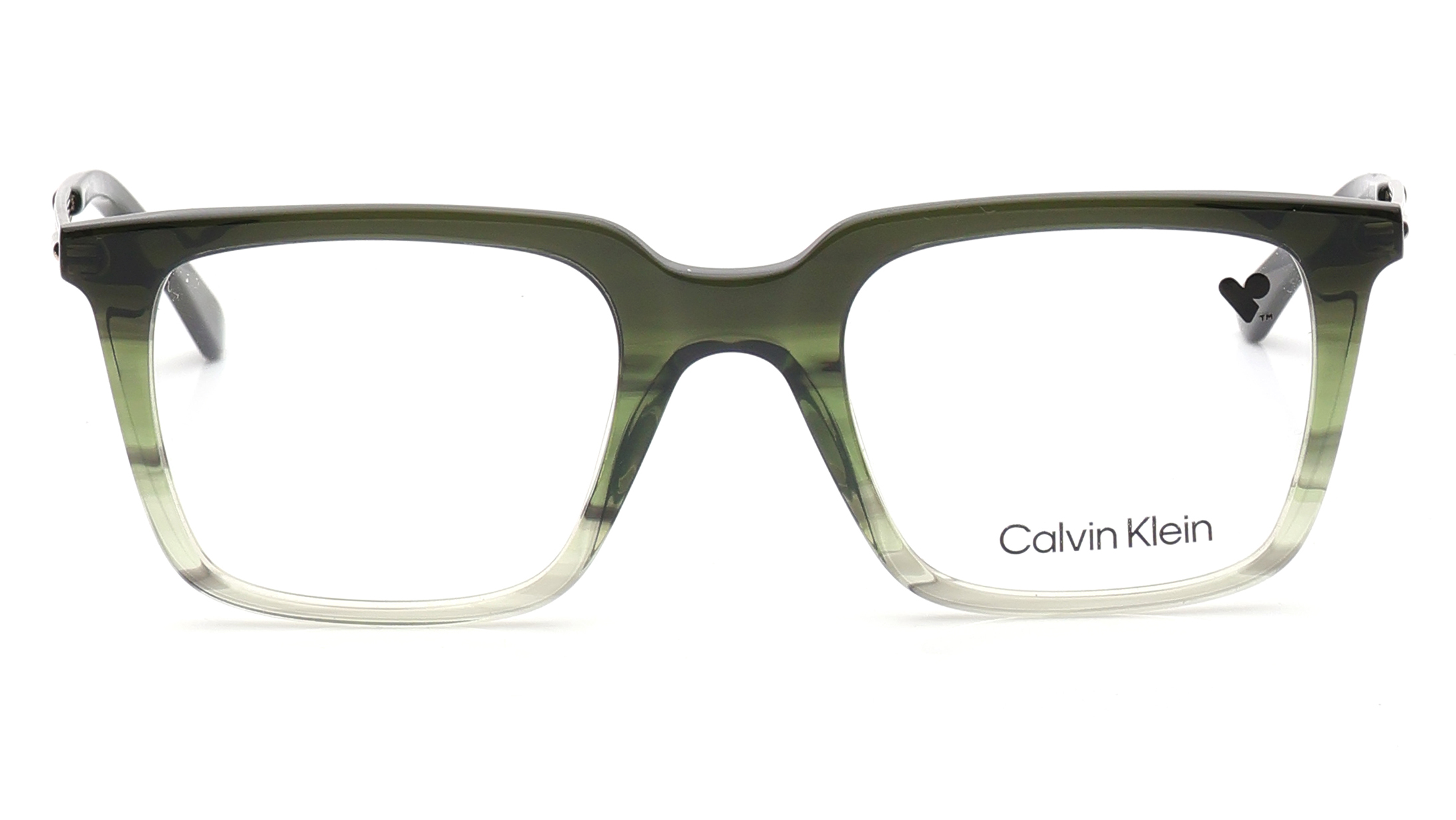 Image 1 of Green Square Eyeglasses for Men from Calvin Klein Available at Titan Eye+