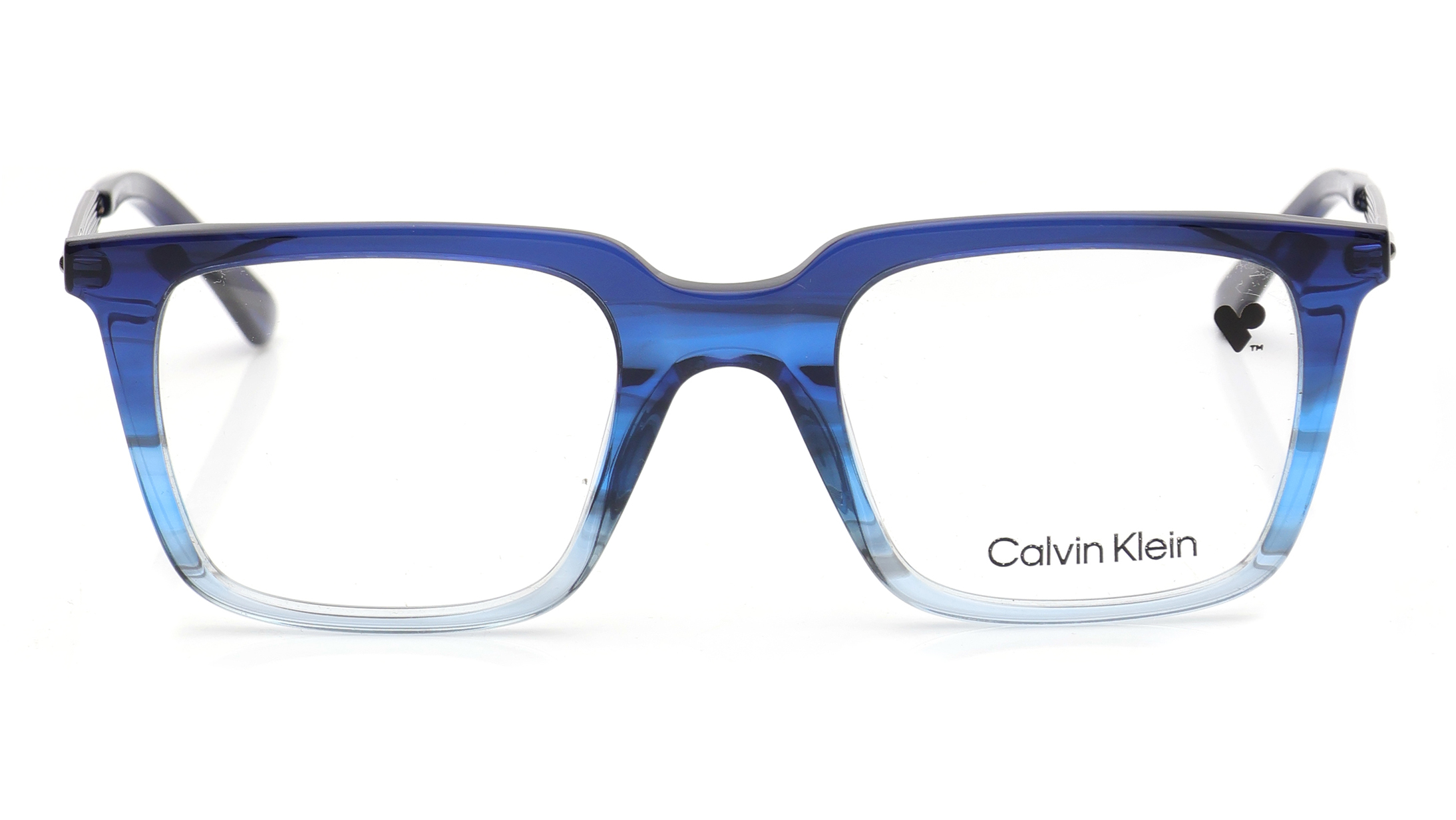 Image 1 of Blue Square Eyeglasses for Men from Calvin Klein Available at Titan Eye+