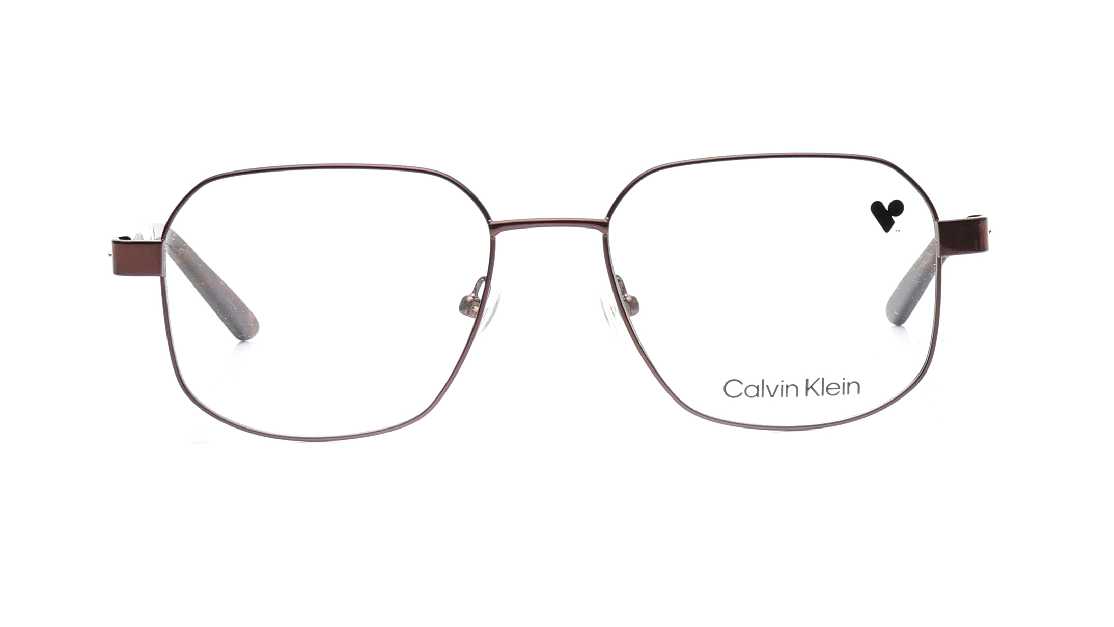 Image 1 of Brown Navigator Eyeglasses for Men from Calvin Klein Available at Titan Eye+