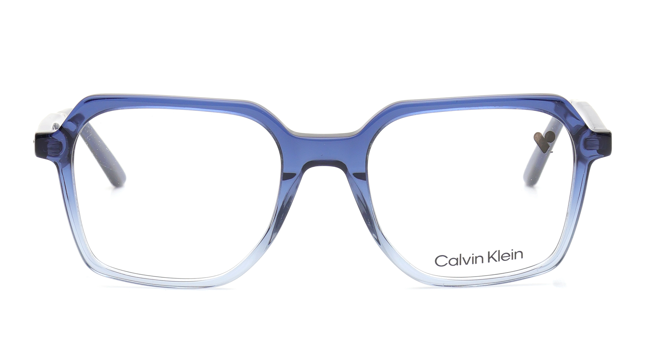 Image 1 of Blue Square Eyeglasses for Men from Calvin Klein Available at Titan Eye+
