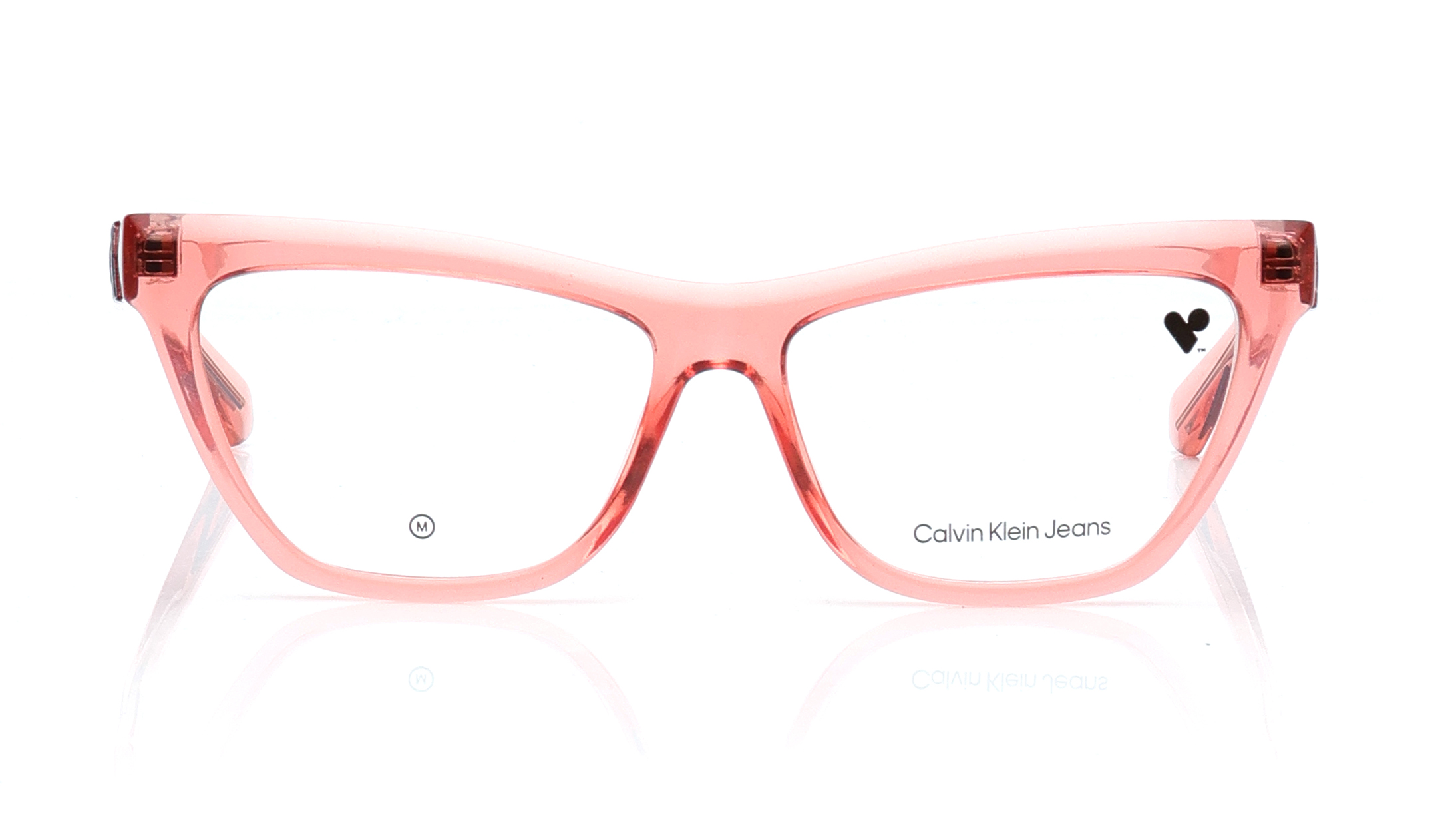 Image 1 of Pink CatEye Eyeglasses for Women from Calvin Klein Available at Titan Eye+