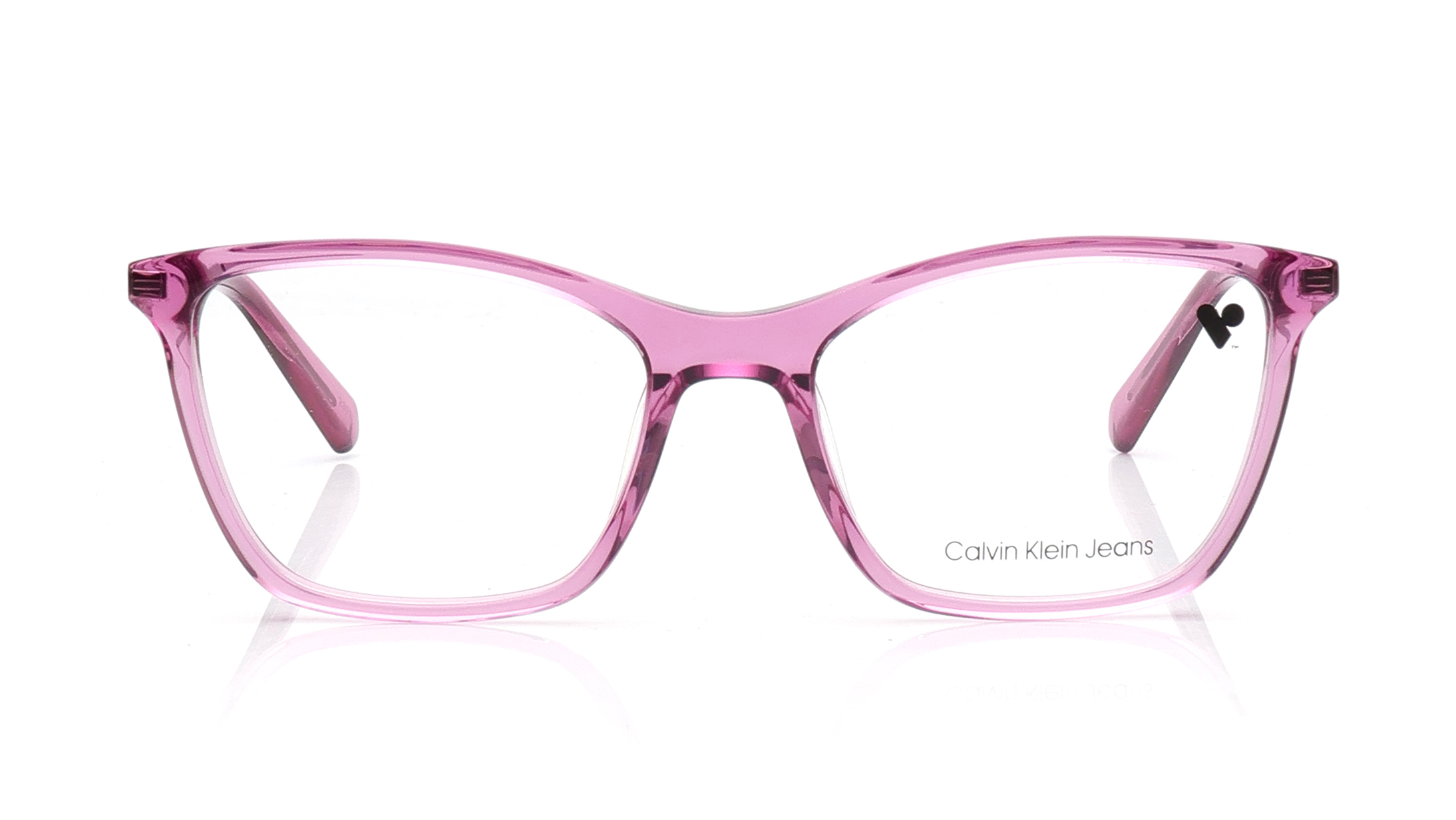 Image 1 of Purple Rectangle Eyeglasses for Men from Calvin Klein Available at Titan Eye+