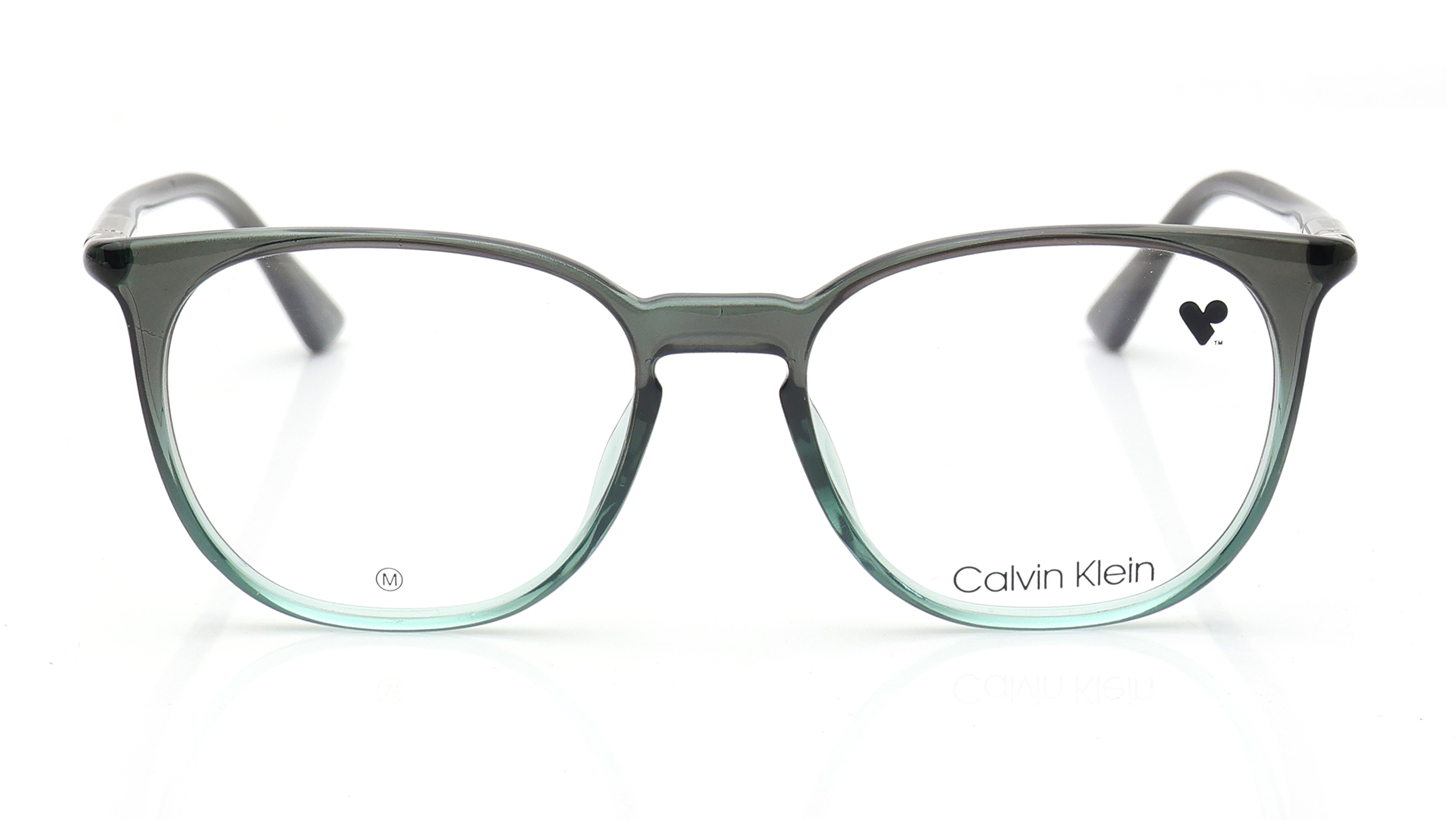 Image 1 of Green Phantos Eyeglasses for Men and Women from Calvin Klein Available at Titan Eye+