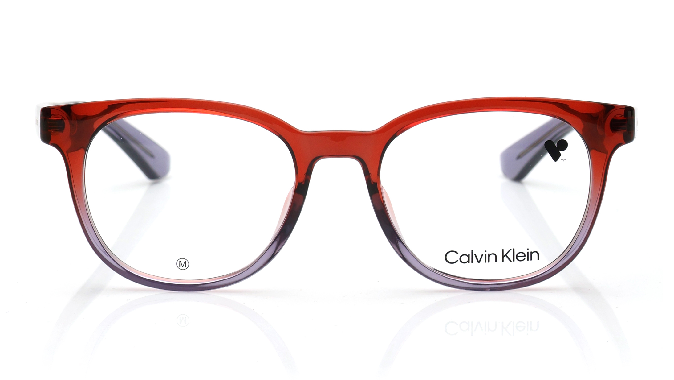 Image 1 of Burgundy Oval Eyeglasses for Men and Women from Calvin Klein Available at Titan Eye+