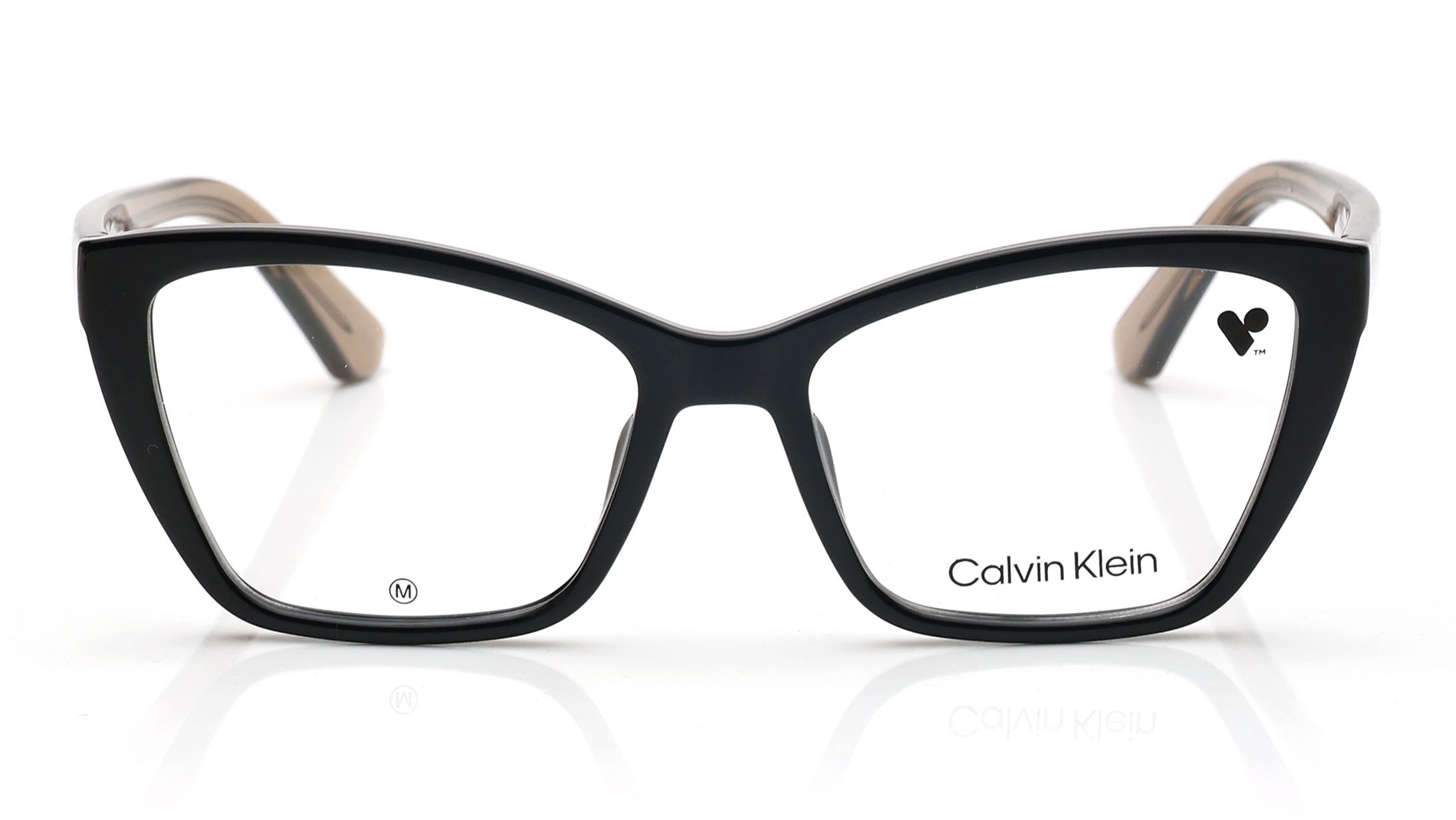 Image 1 of Black Butterfly Eyeglasses for Women from Calvin Klein Available at Titan Eye+