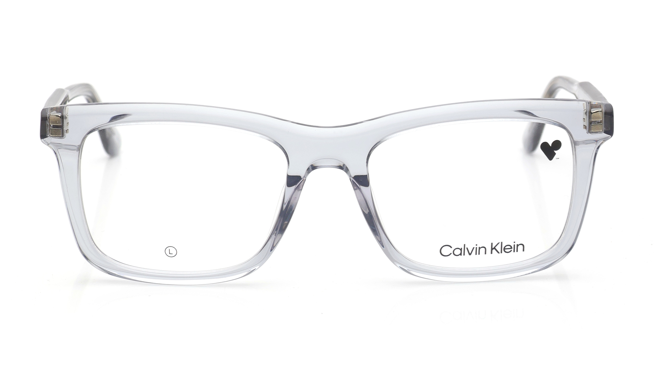 Image 1 of Grey Rectangle Eyeglasses for Men from Calvin Klein Available at Titan Eye+