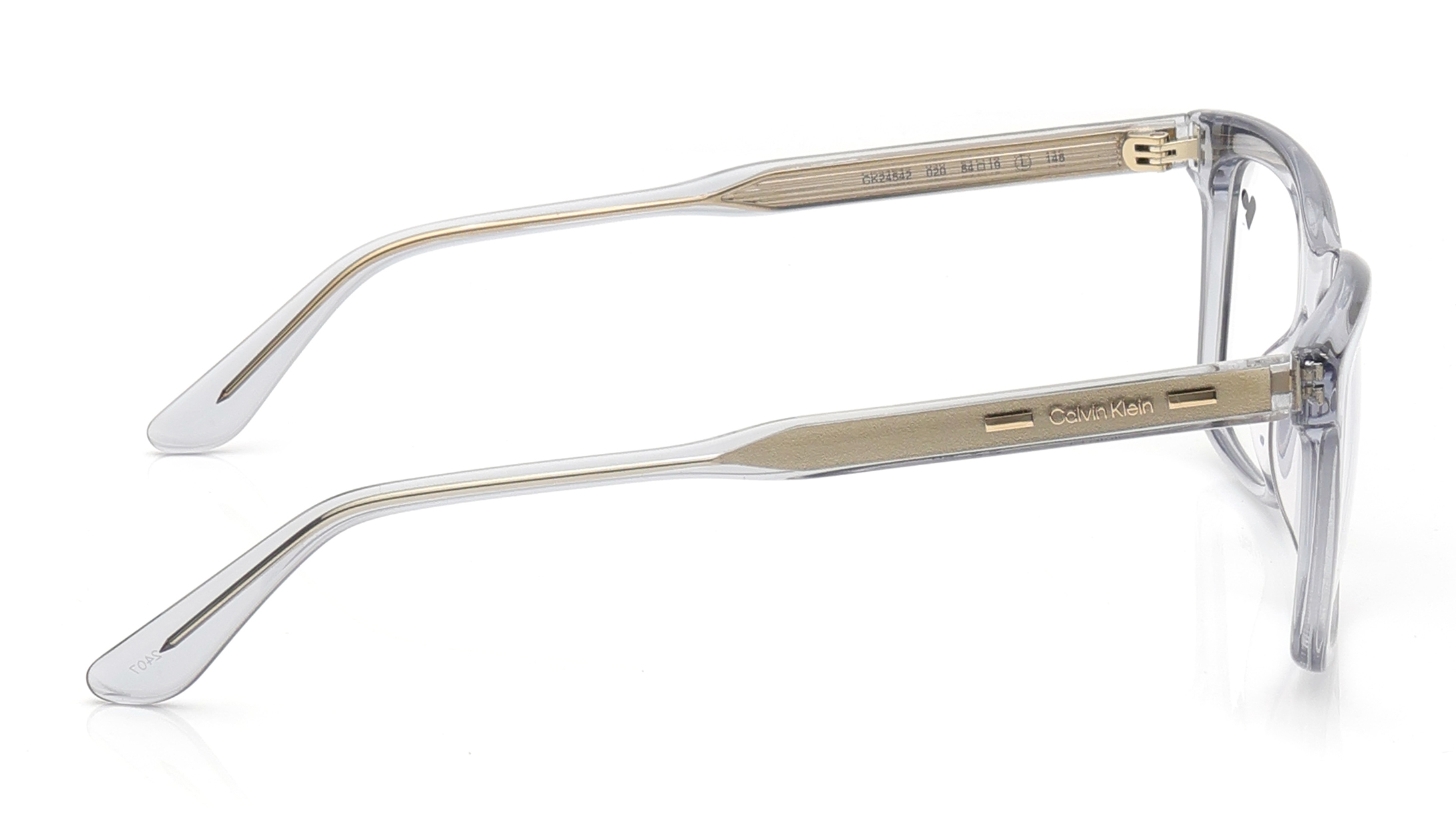 Image 3 of Grey Rectangle Eyeglasses for Men from Calvin Klein Available at Titan Eye+